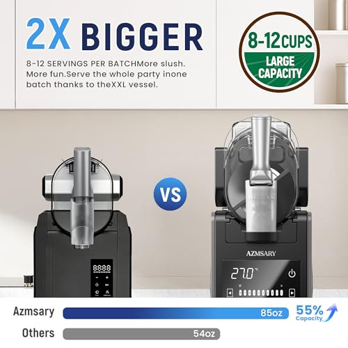 Slushie Machine & Ice Cream Maker, 85oz Larger Slushie Machine for Home, LED Display | 6 Preset Programs | Auto-Clean, Perfect for Margaritas, Frappes, Milkshakes & Smoothies, No Ice Needed