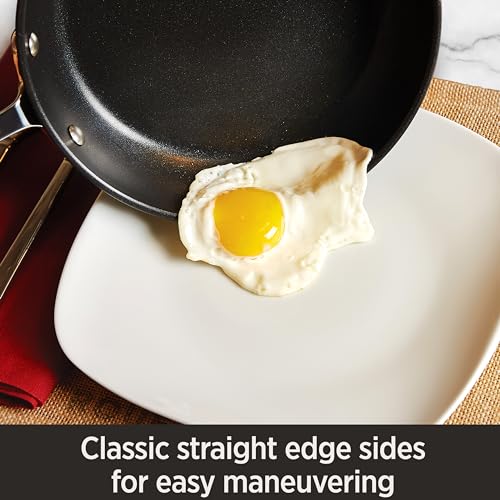 All-Clad HA1 Hard Anodized Nonstick Sauté Pan 4 Quart Induction Oven Broiler Safe 500F Pots and Pans, Cookware Black