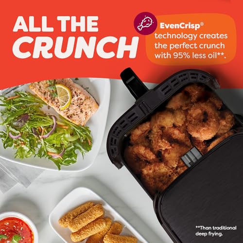 Instant Pot Vortex 6QT XL Air Fryer, 4-in-1 Functions that Crisps, Roasts, Reheats, Bakes for Quick Easy Meals, 100+ In-App Recipes, is Dishwasher-Safe, from the Makers of Instant Pot, Black