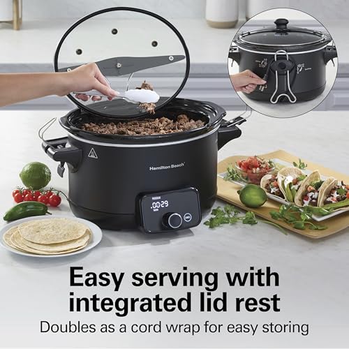 Hamilton Beach Portable Ready, Set, Dinner 6 Quart Programmable Slow Cooker
