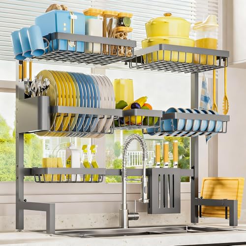 Sakugi Dish Drying Rack Over The Sink, Dish Drainer for Kitchen Counter