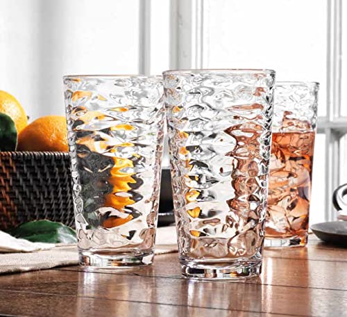 Glaver's Drinking Glasses Set of 10 Highball Glass Cups, 17 Oz Cooler Glassware. Home and Bar Everyday Basic Drinkware Elegant Kitchen Glasses for Water, Juice, Cocktails, Iced Tea.