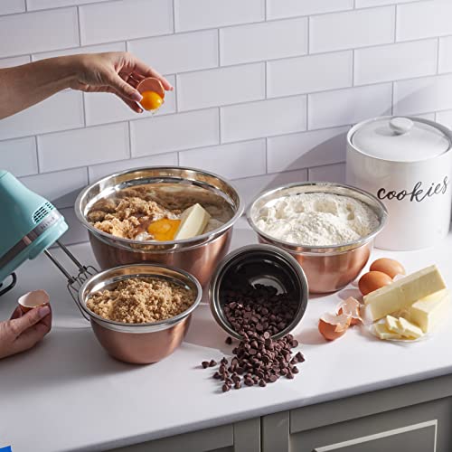 Colleta Home Stainless Steel Mixing Bowls-4 Pc set- Stackable Nesting Bowls - Polished Matte Finish - Cookware Set
