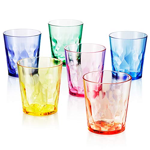 SCANDINOVIA - 13oz Unbreakable Premium Drinking Glasses Set of 6 - Made in Japan - Super Grade Acrylic Plastic - Perfect for Gifts - Dishwasher Safe - Cups Reusable Drinkware Tumblers Kids