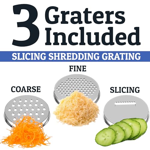 Priority Chef Stainless Steel Mixing Bowls with Lids Set, 3 Grater Attachments, Airtight Lids, Non-Slip Silicone Base Mixing Bowl Set, Large Prep Metal Mixing Bowls for Kitchen, Black