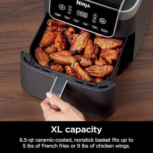 Ninja AF181 Air Fryer Pro XL 6in1 6.5Q Max Crisp Technology Nonstick Basket (Renewed) Bundle with 2 YR CPS Enhanced Protection Pack