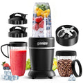 Ganiza Smoothie Blender, Max 1300 Watt Personal Blender and Grinder Combo for Kitchen, Portable Maker for Smoothies, Shakes, Frozen Drinks, Sauces with 6-Leaf Blade, 23 oz, (2) 37 oz To-Go Cups