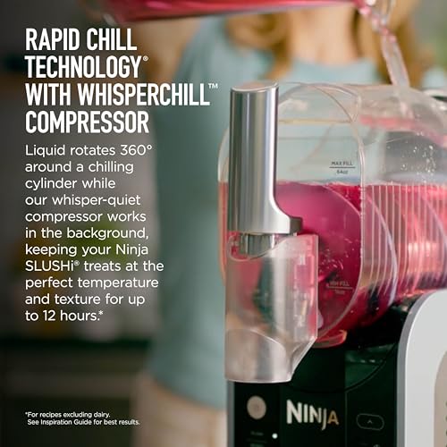 Ninja Slushi Frozen Drink and Slushie Machine, Rapid Chill Technology, 88 Oz Easy Fill Vessel, Dishwasher Safe Parts, Black, 1 Count
