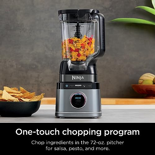 Ninja Full Size Blender I All-in-One | Best for Smoothies, Frozen Drinks, Shakes, Veggie Chopper & More | BlendSense Technology I 72 oz. Pitcher | 1800 Peak Watt | Silver | TB201