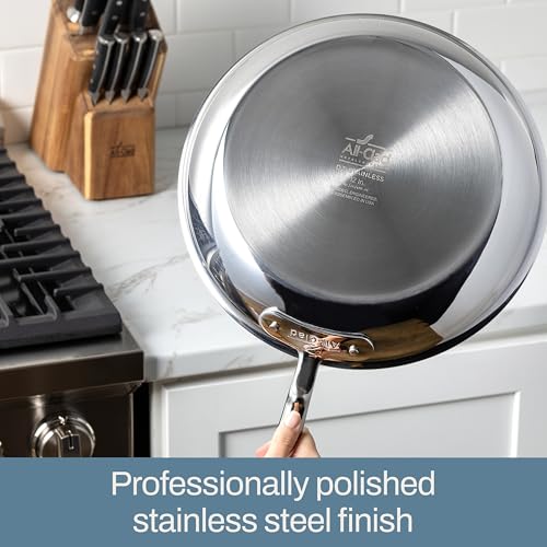 All-Clad D3® Stainless Steel 4 Quart Saute Pan With Lid- Made in the USA- The Original Bonded Professional Cookware- Oven Safe & Induction Compatible