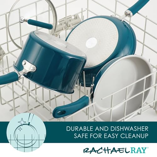 Rachael Ray Create Delicious Deep Nonstick Frying Pan / Fry Pan / Skillet - 12.5 Inch, Blue