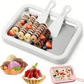 Rolled Ice Cream Maker, At-Home Rolled Ice Cream Maker Kit, Easily Make Your Own Ice Cream Rolls with 2 Spatulas Smoothies, Frozen Yogurt, Fruit Sorbets, and Gelato at Home