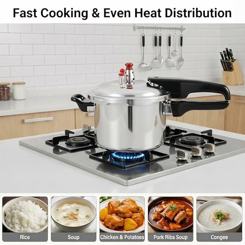 Pressure Cooker with Composite Bottom Mini Stovetop with Safety Valves