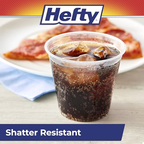 Hefty Deluxe Clear Plastic Party Cups (9 Ounce, 40 Count)