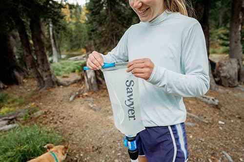 Sawyer Squeeze Water Filtration System, Cnoc Premium 2 Liter Bladder, Clear
