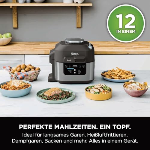 Ninja Speedi 10-in-1 Quick Cooker, Air Fryer, Air Fryer and Multicooker, 5.7L, Meals for 4 in 15 Minutes, Steam, Grill, Bake, Roast, Sear, Stew and More, Black, ON500EU