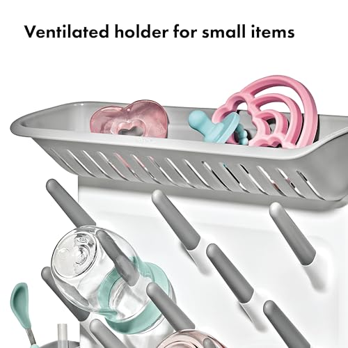 OXO Tot Expandable Drying Rack – Space-Saving Drying Rack | Newborn and Baby Essentials | Breastfeeding Essentials | Dry Baby Bottles | Save Space in Kitchen