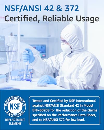 Filterlogic ADQ73613401 Refrigerator Water Filter, Replacement for LG® LT800P®, LT800PC, ADQ736134, ADQ73613402, LSXS26326S, LSXS26366S, LMXS30776S, LSXS26366D, LMXC23746S, 46-9490, 469490, Pack of 3