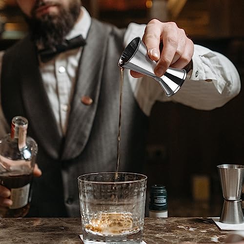 Ohtomber 24OZ Cocktail Shaker Set - Cocktail Bar Martini Drink Shaker Set with Strainer, Stainless Steel Bartender Kit Drink Mixer with Jigger, Mixing Spoon, Bar Accessories for Beginners