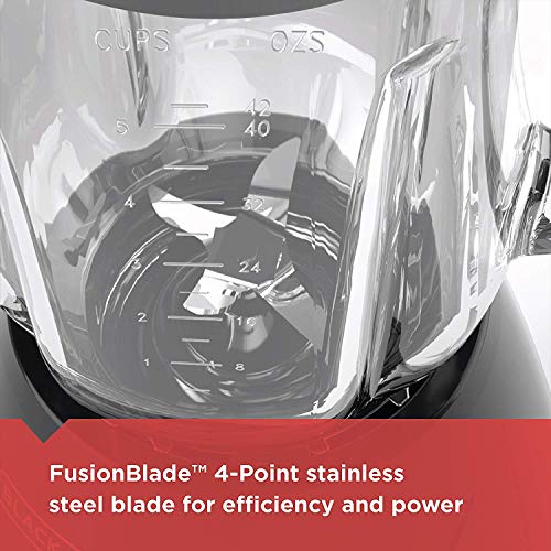 BLACK+DECKER Countertop Blender with 6-Cup Glass Jar, 10-Speed Settings, Black, BL2010BG