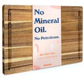 Non Toxic Wood Cutting Board - Conditioned with Natural Beeswax Flaxseed & Lemon Oil - Free of Mineral Oil - Made of FSC Certified Acacia Wood - 16" x 11" Thick Cutting Board by Ziruma
