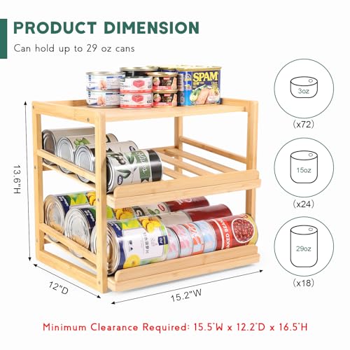 Yumkfoi Can Organizer for Pantry, 3 Tiers