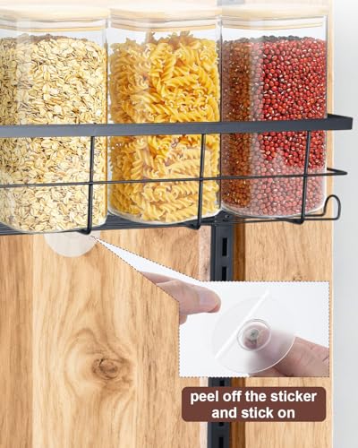 Pantry Door Organizer, 9-Tier Over The Door Pantry Organizer for Kitchen Pantry Storage, Adjustable Metal Hanging Spice Rack with 9 Baskets for Pantry Kitchen Bathroom Laundry Room Closet, Black