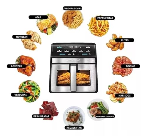 Gourmia GOURMIA Digital Air Fryer, 7.5 Liter with Window and Light, Mod. GAF858