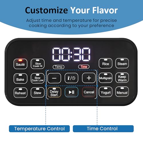 SUNVIVIPRO 12-in-1 Multicooker, 6.5QT Programmable Slow Cooker Roaster Oven
