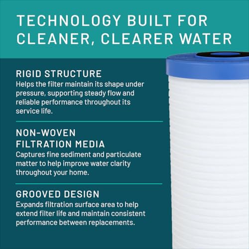 3M Aqua-Pure Whole House Replacement Water Filter AP810, For Aqua-Pure AP801, AP801-C, AP801T and AP801B Water Filtration Systems,White