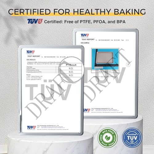 HONGBAKE Baking Sheet Pan Set of 3, Cookie Sheets for Oven, Nonstick Half/Quarter/Jelly Roll Pans with Diamond Texture Pattern, 0.8mm Thick Heavy Duty Cookie Tray, Champagne Gold