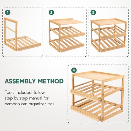 Yumkfoi Can Organizer for Pantry, 3 Tiers