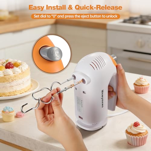 5-Speed 300W Hand Mixer Electric – Powerful Compact for Baking
