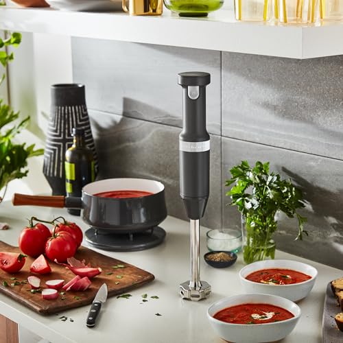 KitchenAid Cordless Variable Speed Hand Blender with Chopper and Whisk Attachment - KHBBV83