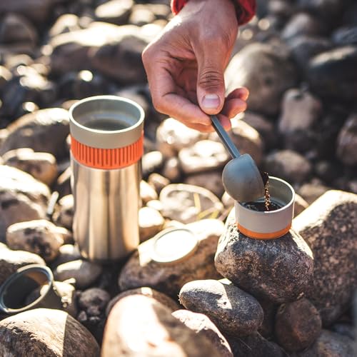 WACACO Pipamoka Portable Coffee Maker, Coffee brewer, All-in-one Vacuum Pressured，Insulated Travel Mug, Hand Powered and Filter Pressure Brewer, Stainless Steel Thermo Cup, 10 fl oz
