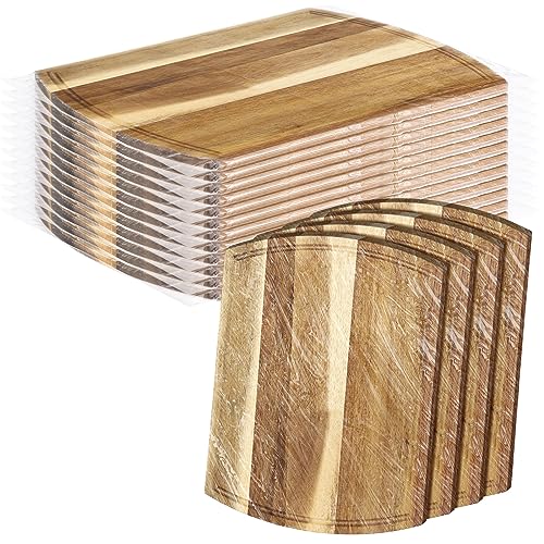 Patelai 12 Pack 11.7 x 8 Inch Large Cutting Boards Bulk Wooden Kitchen Chopping Boards for Crafts DIY Wedding Housewarming Gift(Acacia)