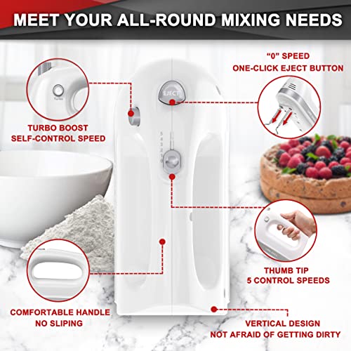 Lord Eagle Hand Mixer Electric Handheld 400W 5-Speed Lightweight