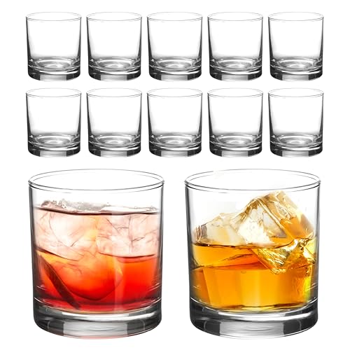 DISCOUNT PROMOS Lexington Rocks Whiskey Glass 10.5 oz, Set of 12, Bulk Pack - Perfect for Scotch, Bourbon, Whiskey, Cocktail - Clear