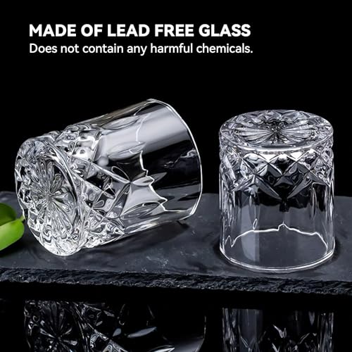 Triplorare Whiskey Glasses Set of 6, 11 OZ Old-Fashioned, Rum & Scotch Glasses