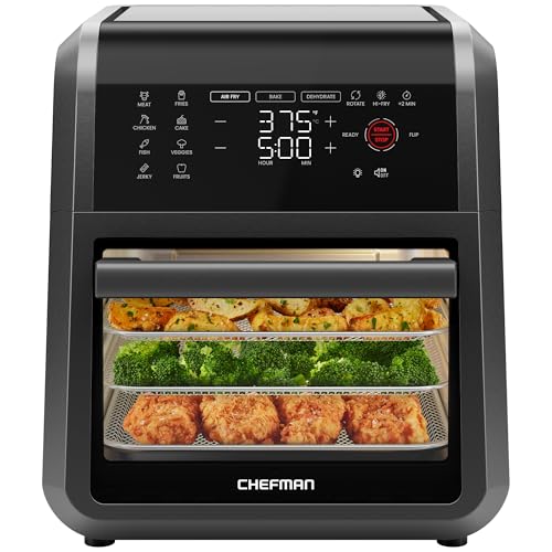 Chefman 12-Quart 5-in-1 Air Fryer Oven with Digital Timer, Touchscreen, and 12