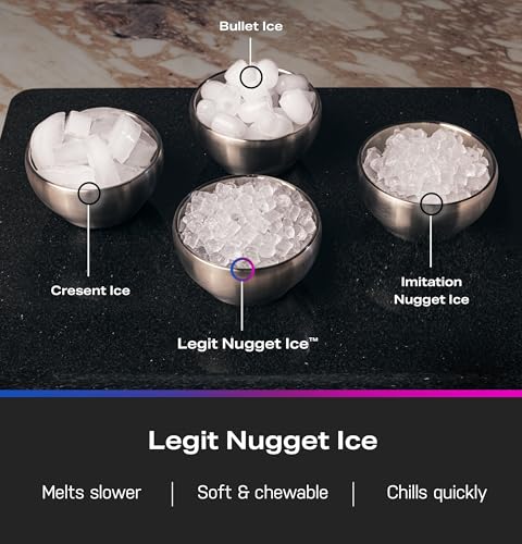 GE Profile Opal 2.0 Ultra Nugget Ice Maker with Scale Inhibiting Filter, Scoop Included, 38 lbs in 24 Hours, Pellet Ice Machine with WiFi & Smart Connected, Black