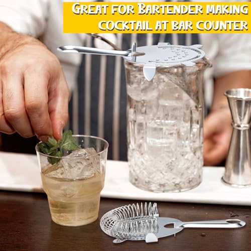 Funnymoom 16 Pack Cocktail Strainer 4 Prong Stainless Steel Bar Bartender Strainer 6 Inches Silver Bar Drink Tool for Bartenders and Mixologists