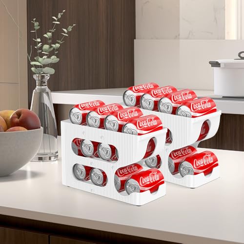 Sotfamily FIFO Soda Can Organizer for Pantry or Fridge, Holds 24 Cans