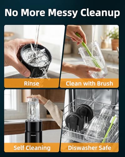 Blender for Smoothie, Abuler 1200W Personal Blender for Shake and Smoothies for Kitchen with 2 No-BPA 20oz Portable Cups, Single Serve Smoothies Maker Mixer for Juices, Nutritious Recipe