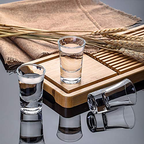 Encheng 40 Pack Shot Glasses Bulk Set,1.5 oz Whiskey Shot Glass with Heavy Base, Clear Glass Shot Cups for Whiskey, Vodka, Tequila, Liquor, Spirit, Home Bar, Restaurants