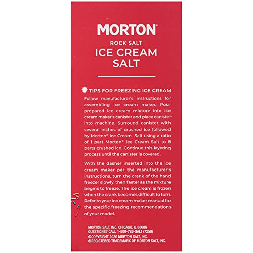 Morton Ice Cream Salt, Rock Salt, (4 lb), 4-Pack - Ideal for Making Ice Cream