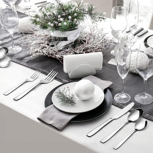 HIWARE 48-Piece Silverware Set with Steak Knives for 8, 18/8 Stainless Steel Flatware Cutlery Set For Home Kitchen Restaurant Hotel, Kitchen Utensils Set, Mirror Polished, Dishwasher Safe