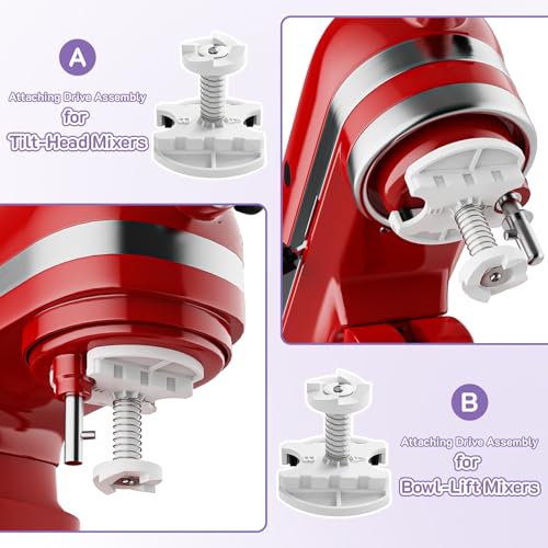 Ice Cream Maker Attachment for KitchenAid Stand Mixer, Fits 4.5Qt and Larger KitchenAid Mixers, 2 Quart Frozen Yogurt, Sorbet & Gelato Ice Cream Bowl by Focollk