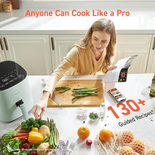 Cosori Air Fryer Pro LE 5 Qt with 20PCS Paper Liners, 9 Functions, Green