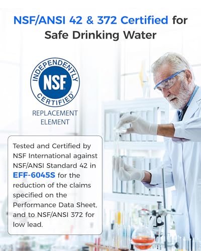 Waterdrop WD-F45 Replacement for Samsung® DA97-17376B, HAF-QIN/EXP, DA97-08006C, RF28R7201SR, RF28R7351SG, WD-F45, Refrigerator Water Filter, 3 Filters